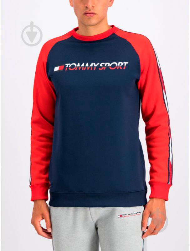 Джемпер Tommy Hilfiger FLEECE TAPE CREW S20S200276401 р. S темно-синий - фото 4