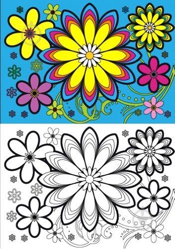 Раскраска «Flowers» 4402647021060 - фото 2