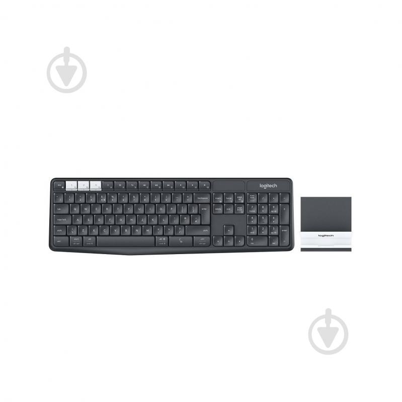 Клавіатура Logitech K375s Multi-Device Wireless Keyboard and Stand Combo - G (920-008184) black - фото 8