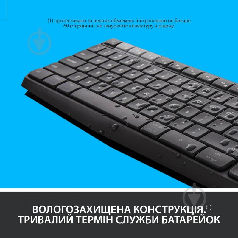 Клавіатура Logitech K375s Multi-Device Wireless Keyboard and Stand Combo - G (920-008184) black - фото 4