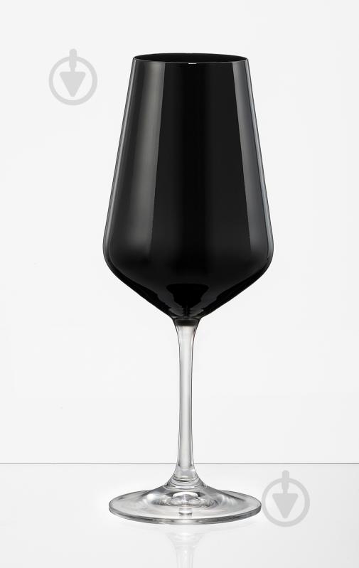 Набор бокалов для вина Bohemia Sandra черный с прозрачной ножкой 450 мл 6 шт. - фото 1 Набор бокалов для вина Bohemia Sandra черный с прозрачной ножкой 450 мл 6 шт. - фото 1