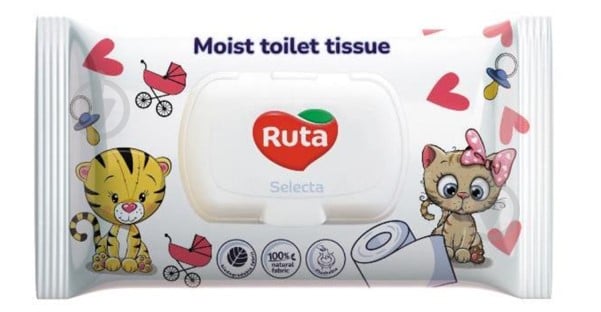 Влажная туалетная бумага Ruta Selecta 40 шт. - фото 1