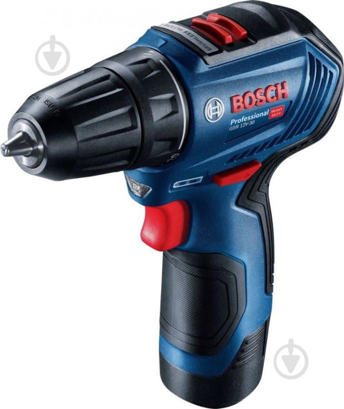 Шуруповерт акумуляторний Bosch Professional GSR 12V-30 з набором насадок 06019G9001 - фото 1