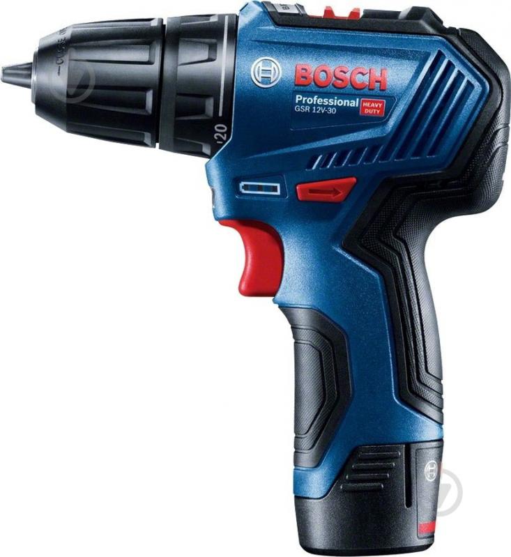 Шуруповерт акумуляторний Bosch Professional GSR 12V-30 з набором насадок 06019G9001 - фото 2