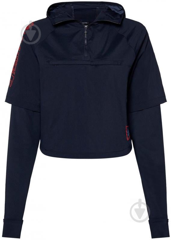 Куртка жіноча Tommy Hilfiger WOVEN 1/2 ZIP SHELL S10S100337406 р.M темно-синя - фото 1