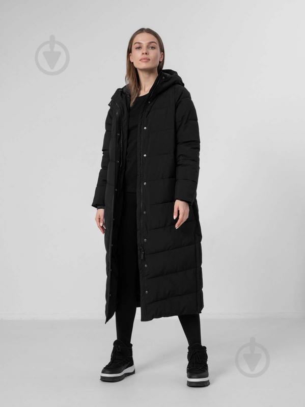 Пальто жіноче демісезонне 4F WOJACKET KUDP012 H4Z22-KUDP012-20S р.XS чорне - фото 1