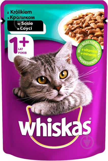 Корм Whiskas с кроликом в соусе 100 г - фото 1