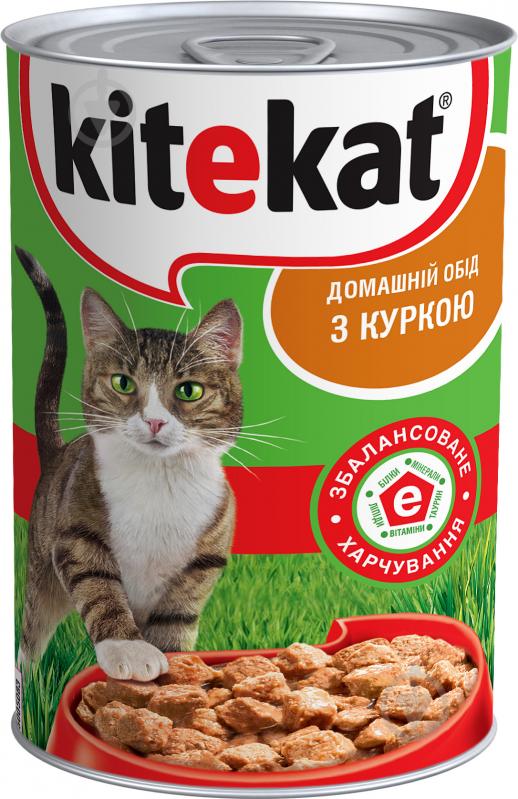 Корм Kitekat домашний обед с курицей 400 г 400 г - фото 1