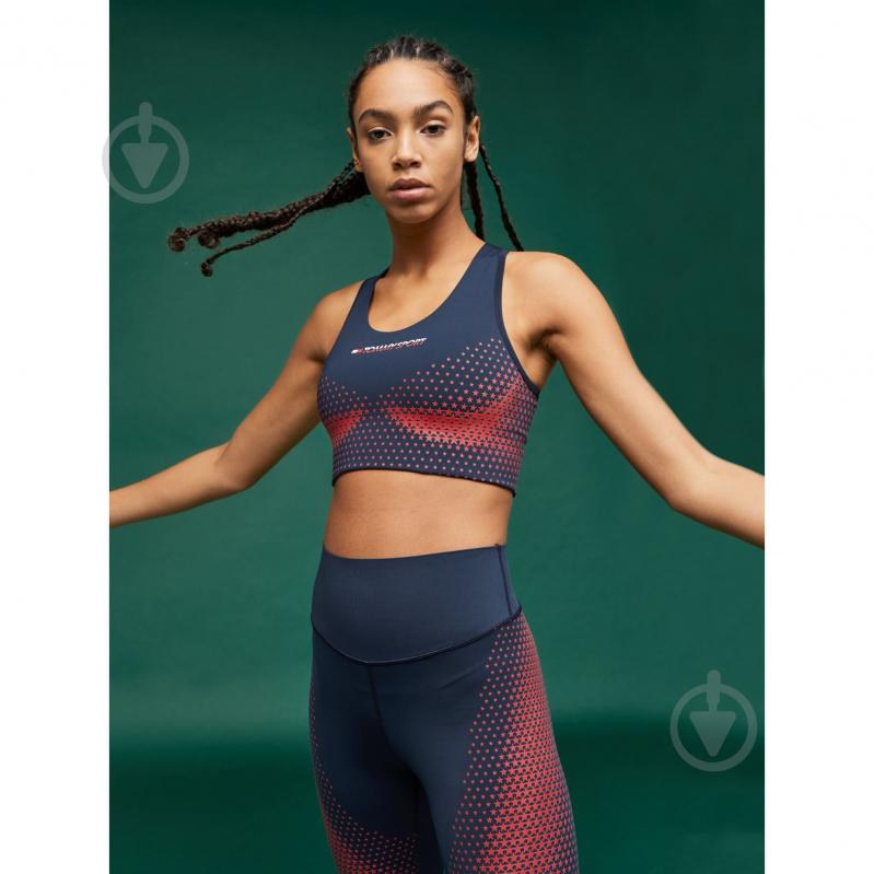 Бра Tommy Hilfiger EXO SKELETON SPORTS BRA MID S10S100302406 р.XS темно-синий - фото 2