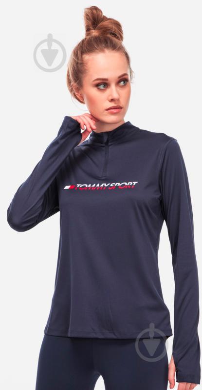 Джемпер Tommy Hilfiger 1/4 ZIP BASE LAYER TEE S10S100296401 р. M темно-синій - фото 3