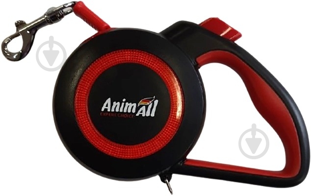 Поводок-рулетка AnimAll Reflector Красно-черный MS7110-3M - фото 1