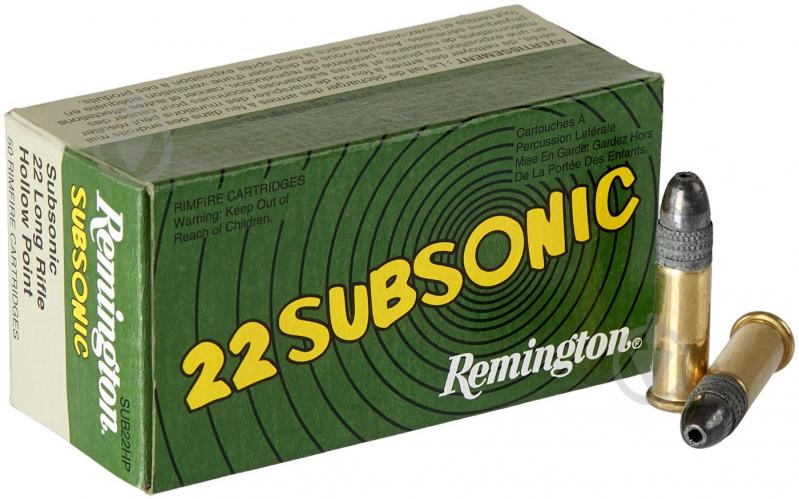 Патроны Remington Arms Subsonic .22 LR HP 38 г (2.5 г) 50 шт. - фото 1