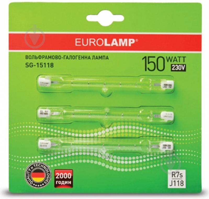 Лампа галогенная EUROLAMP 150 Вт R7S 230 В SG-15118 - фото 1