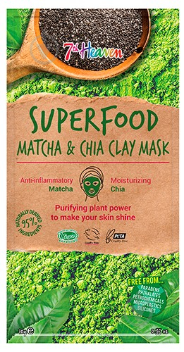 Маска глиняна на обличчя 7th Heaven Superfood Матча & Чіа 10 г - фото 1