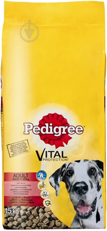 Корм для усіх порід Pedigree з яловичиною та овочами 15 кг 15 кг - фото 1