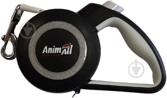 Повідець-рулетка AnimAll Reflector Сіро-чорний MS7110-5M - фото 1