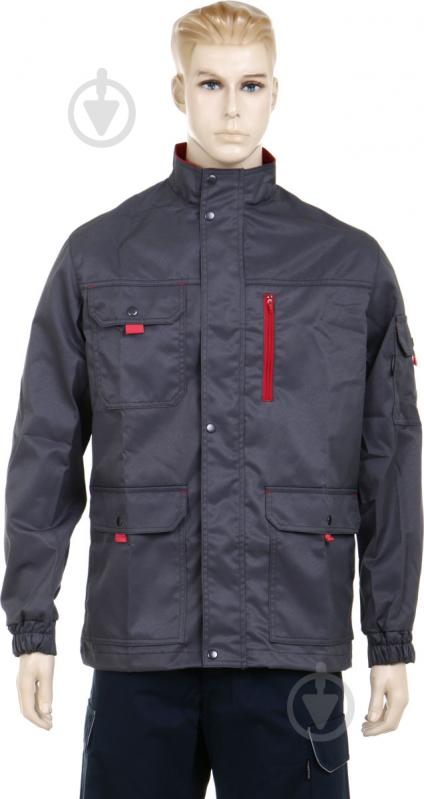 Куртка робоча TORNADO Люксор р. L зріст 5-6 сірий із червоними вставками - фото 1 Куртка робоча TORNADO Люксор р. L зріст 5-6 сірий із червоними вставками - фото 1