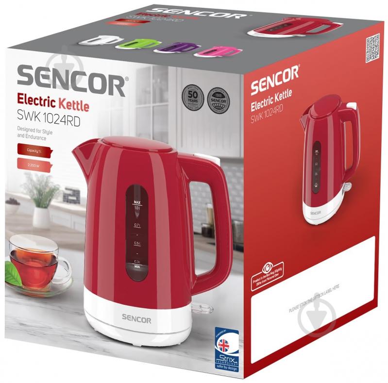 Електрочайник Sencor SWK 1024RD - фото 9