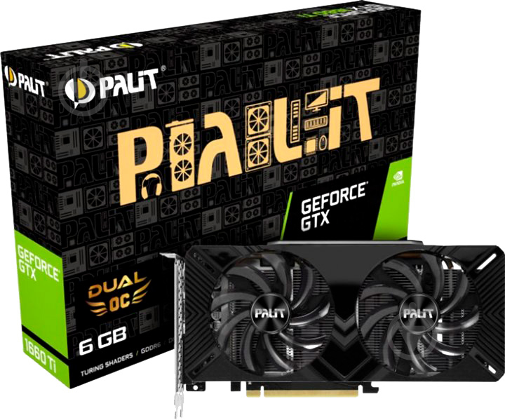 Видеокарта Palit GeForce GTX 1660 Ti 6GB GDDR6 192bit (NE6166TS18J9-1160C) - фото 1