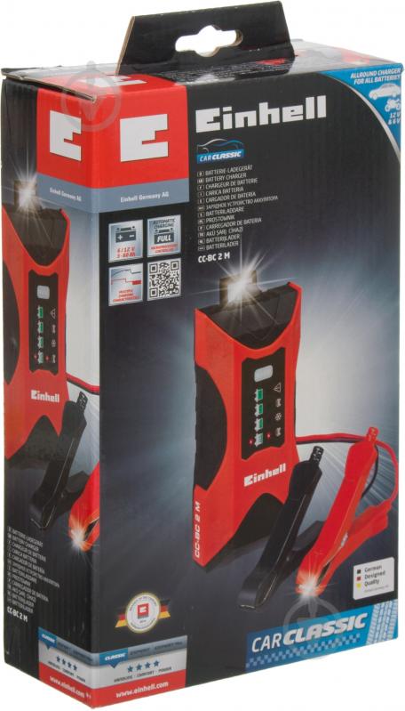 Автомобільний зарядний пристрій Einhell CC-BC 2 M 2 А 60 А/ч (1002211) - фото 3
