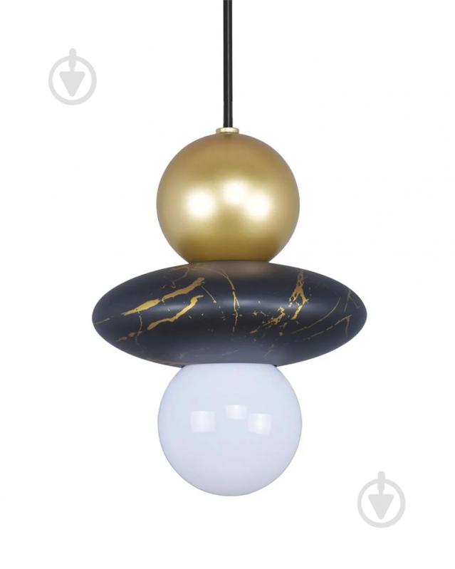 Люстра подвесная Goldlux Marble 1x6 Вт E27 черный 344540 - фото 4