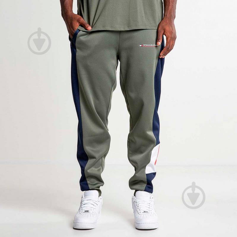 Брюки Tommy Hilfiger BLOCKED FLEECE PANT CUFFED S20S200211302 р. L оливковый - фото 11