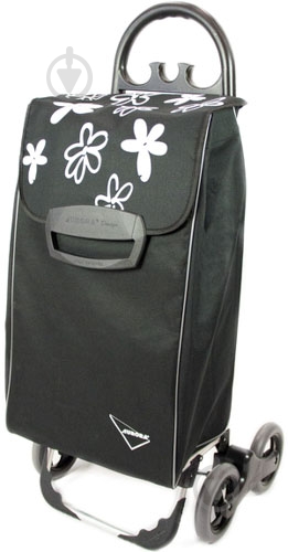 Сумка-тележка Aurora Avanti 4 Basic 50 Black/Grey Flower - фото 1