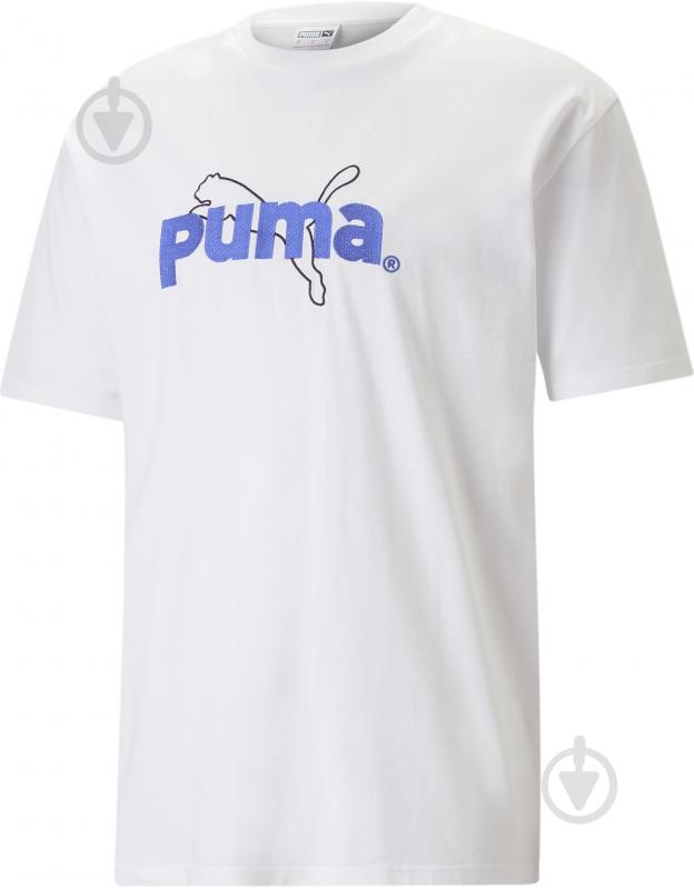 Футболка Puma PUMA TEAM GRAPHIC TEE 53825602 р.L білий - фото 1