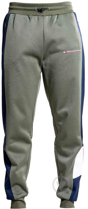 Брюки Tommy Hilfiger BLOCKED FLEECE PANT CUFFED S20S200211302 р. M оливковый - фото 9