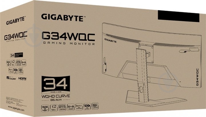 Монитор Gigabyte 34" (G34WQC A Gaming Monitor) - фото 9