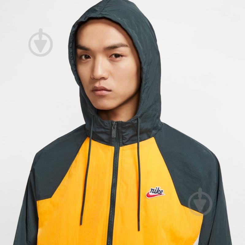 Ветровка мужская демисезонная Nike M NSW HE WR JKT WVN SIGNATURE CJ4358-739 р.XL желтая - фото 6