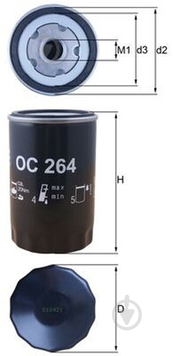 Фильтр масляный KNECHT ОС264 - фото 2 Фильтр масляный KNECHT ОС264 - фото 2