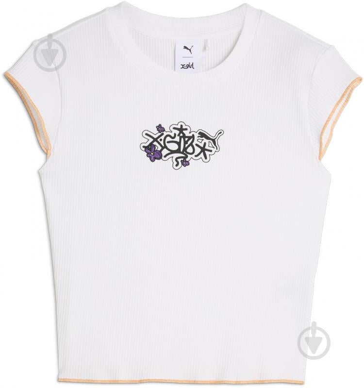 Футболка Puma X X-GIRL RIBBED SLIM TEE 62470502 р.S белый - фото 1 Футболка Puma X X-GIRL RIBBED SLIM TEE 62470502 р.S белый - фото 1