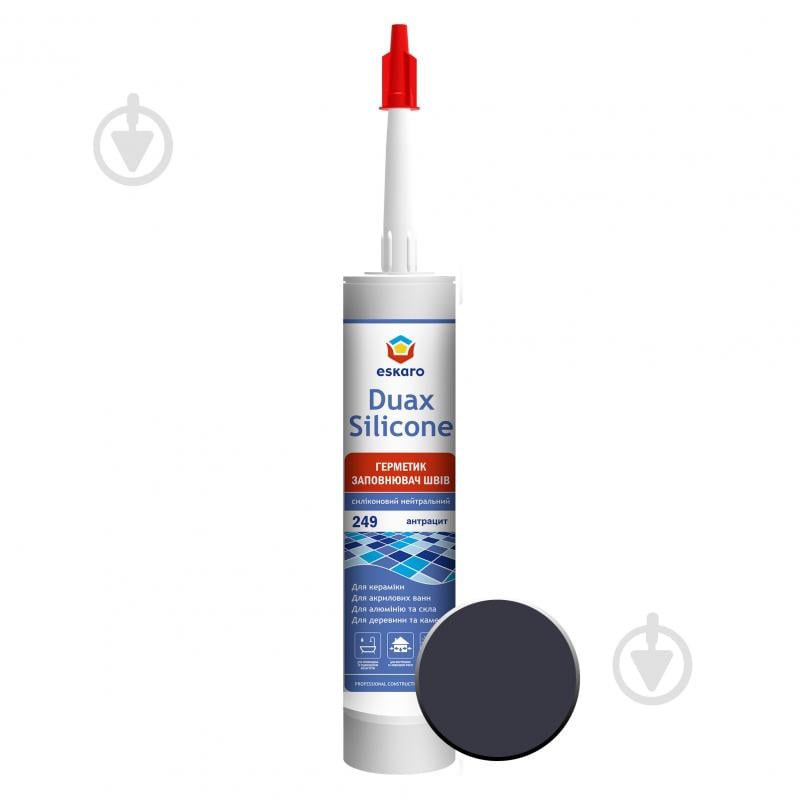 Заповнювач швів Eskaro Duax Silicone 249 антрацит - фото 1 Заповнювач швів Eskaro Duax Silicone 249 антрацит - фото 1
