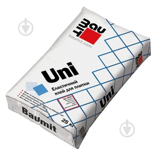 Клей для плитки Baumit легкоэластичний Uni 25 кг - фото 1