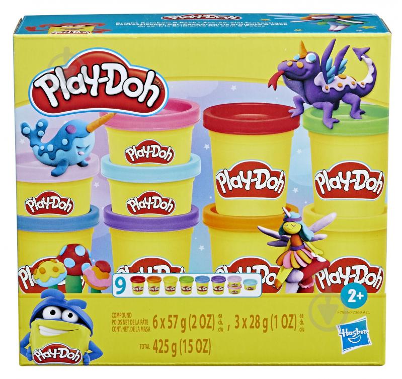 Набор для творчества Play-Doh 9 баночек с массой для лепки в ассортименте F7369 - фото 3