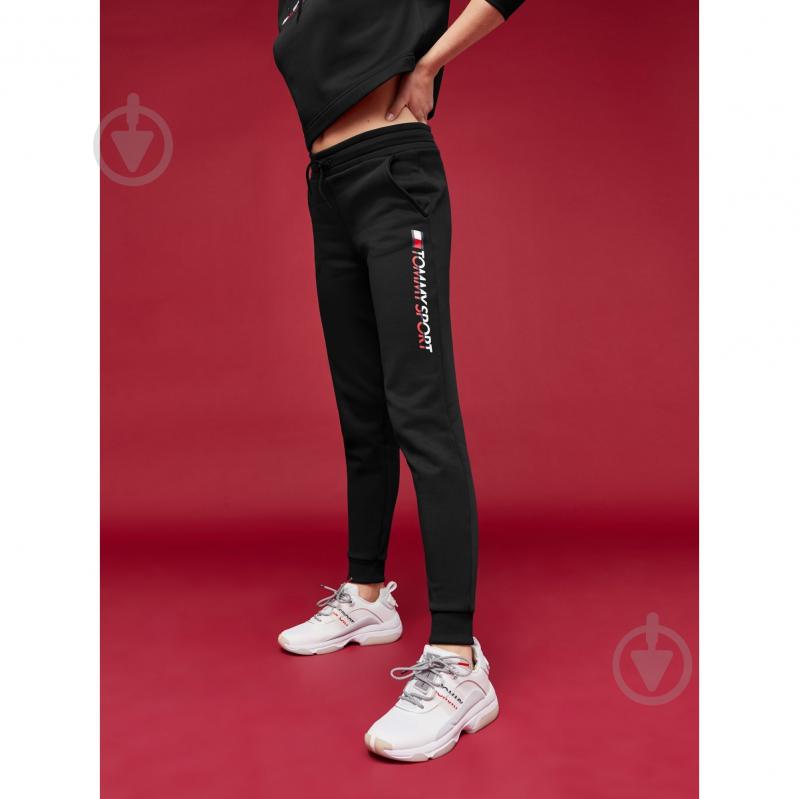 Брюки Tommy Hilfiger FLEECE JOGGER BIG LOGO S10S100289099 р. L черный - фото 1
