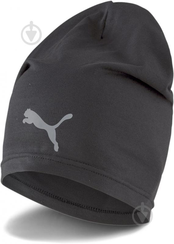 Шапка Puma Slouchy Running Beanie 02346901 р.one size чорний - фото 1