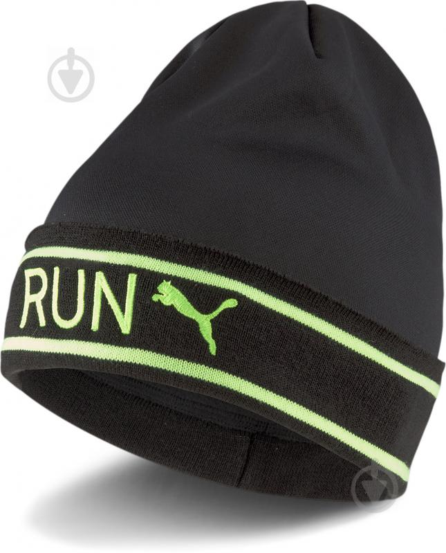 Шапка Puma Classic Running Cuff Beanie 02346801 р.one size черный - фото 1