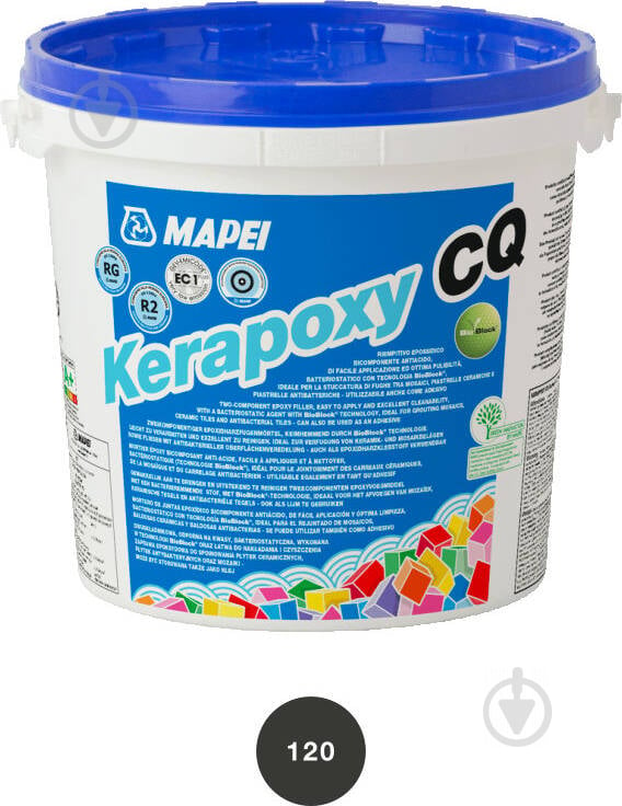 УЦІНКА! Заповнювач швів епоксидний Mapei KERAPOXY CQ 120 3 КГ ЧОРНИЙ (УЦ №47) - фото 1