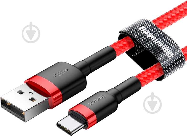 Кабель BASEUS Cafule CATKLF-B USB-A to USB-C 2 м красный (948100) - фото 3 Кабель BASEUS Cafule CATKLF-B USB-A to USB-C 2 м красный (948100) - фото 3