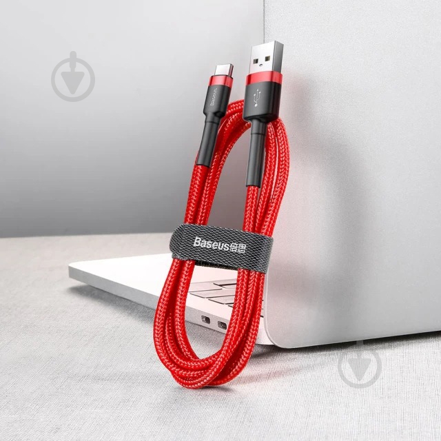 Кабель BASEUS Cafule CATKLF-B USB-A to USB-C 2 м красный (948100) - фото 7 Кабель BASEUS Cafule CATKLF-B USB-A to USB-C 2 м красный (948100) - фото 7