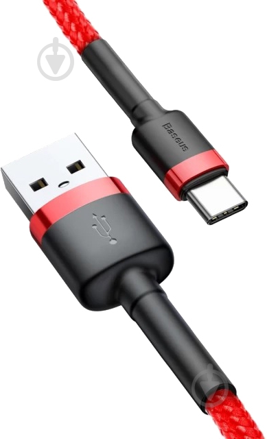 Кабель BASEUS Cafule CATKLF-B USB-A to USB-C 2 м красный (948100) - фото 4 Кабель BASEUS Cafule CATKLF-B USB-A to USB-C 2 м красный (948100) - фото 4