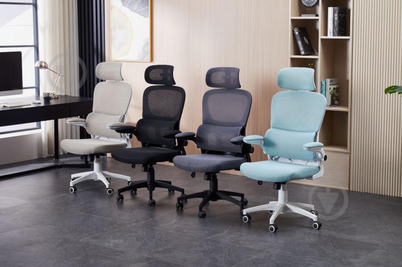 Кресло офисное Ergomix TORSO Grey (LY-8018H-BK) серый - фото 14