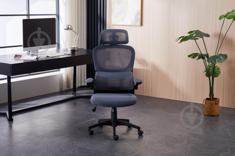 Кресло офисное Ergomix TORSO Grey (LY-8018H-BK) серый - фото 10