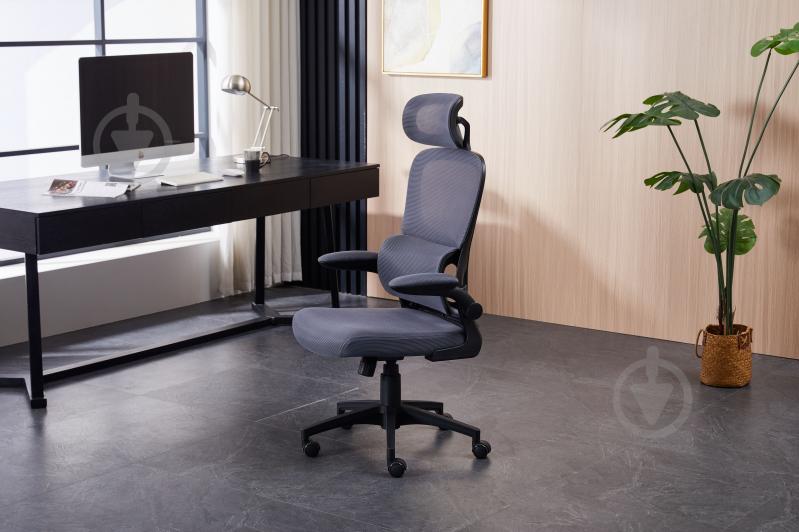 Кресло офисное Ergomix TORSO Grey (LY-8018H-BK) серый - фото 9