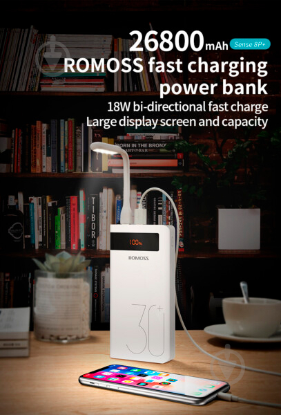 Повербанк Romoss Sense8P+ (PHP30-515-1134) 30000 mAh white (946938) 18 W - фото 6