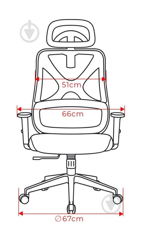 Кресло офисное Ergomix LEVEL (LY-8029H-1-BK) серый - фото 6