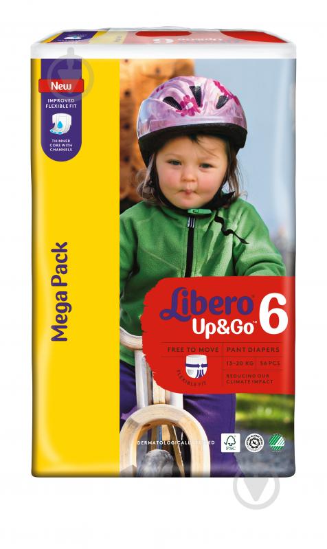 Подгузники-трусики Libero Up&Go 6 13-20 кг 56 шт. - фото 2