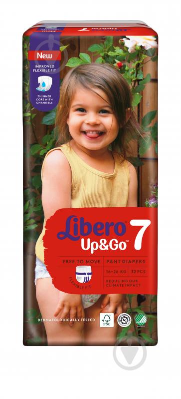 Подгузники-трусики Libero Up&Go 7 16-26 кг 32 шт. - фото 2